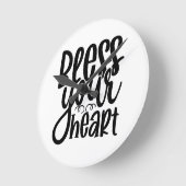 Ihr Herz segnen Runde Wanduhr (Winkel)