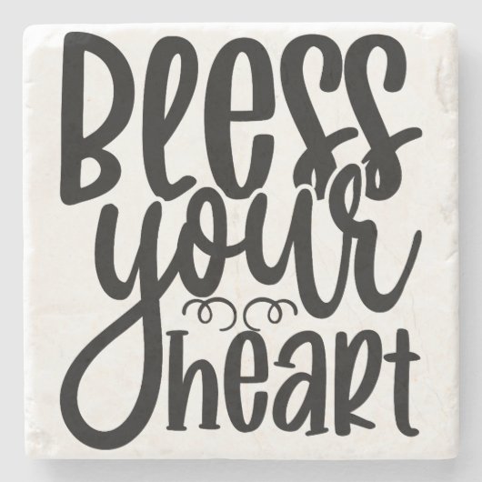 Ihr Herz segnen Steinuntersetzer (Vorderseite)