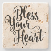 Ihr Herz segnen Steinuntersetzer (Vorderseite)