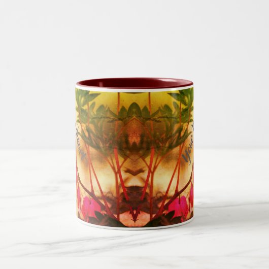 Ihr Herz weiß blutende Herzen Inspiration Zweifarbige Tasse (Mittel)