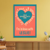 IHR HERZEN AUSFÜHREN - Foto und Name Leinwand (Insitu (Wohnzimmer))