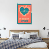 IHR HERZEN AUSFÜHREN - Foto und Name Leinwand (Insitu (Schlafzimmer))