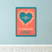 IHR HERZEN AUSFÜHREN - Foto und Name Leinwand (Insitu (Holzboden))