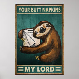 Ihr Hintern Napkins Mein Herr - Wohngestaltung Mau Poster