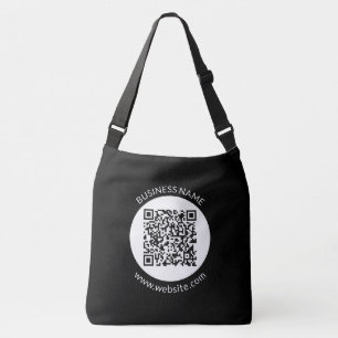 Ihr hochgeladener QR-Code Bearbeitbarer Text und Tragetaschen Mit Langen Trägern