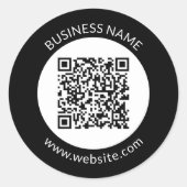 Ihr hochgeladener QR-Code | Bearbeiten von Text un Runder Aufkleber (Vorderseite)