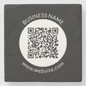 Ihr hochgeladener QR-Code | Bearbeiten von Text un Steinuntersetzer (Vorderseite)