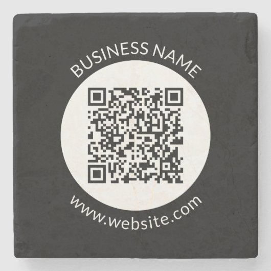 Ihr hochgeladener QR-Code | Bearbeiten von Text un Steinuntersetzer (Vorderseite)