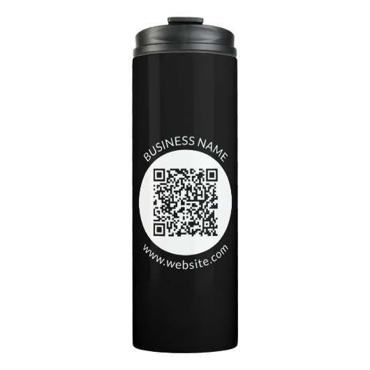 Ihr hochgeladener QR-Code | Bearbeiten von Text un Thermosbecher (Vorderseite)