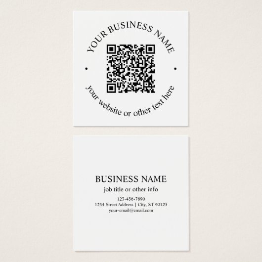 Ihr hochgeladener QR-Code Plus bearbeitbarer Circl (Vorne & Hinten)