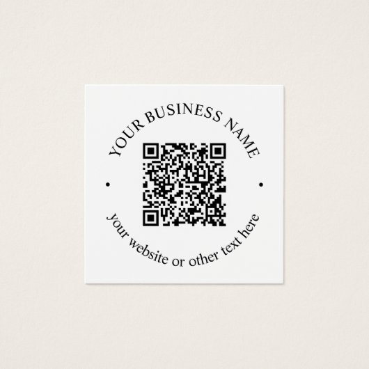 Ihr hochgeladener QR-Code Plus bearbeitbarer Circl (Vorderseite)