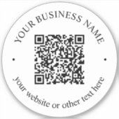 Ihr hochgeladener QR-Code Plus bearbeitbarer Circl Aufkleber (Vorderseite)