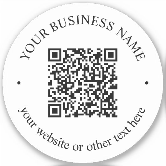 Ihr hochgeladener QR-Code Plus bearbeitbarer Circl Aufkleber (Vorderseite)