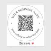 Ihr hochgeladener QR-Code Plus bearbeitbarer Circl Aufkleber (Blatt)