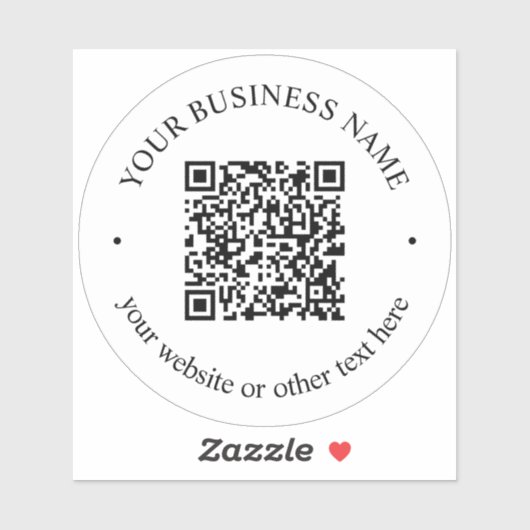 Ihr hochgeladener QR-Code Plus bearbeitbarer Circl Aufkleber (Blatt)