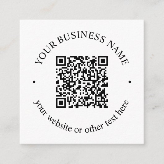 Ihr hochgeladener QR-Code Plus bearbeitbarer Circl Begleitkarte (Vorderseite)