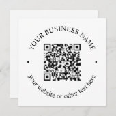 Ihr hochgeladener QR-Code Plus bearbeitbarer Circl Dankeskarte (Vorne/Hinten)