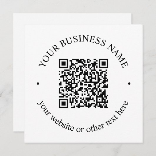 Ihr hochgeladener QR-Code Plus bearbeitbarer Circl Dankeskarte (Vorne/Hinten)