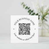 Ihr hochgeladener QR-Code Plus bearbeitbarer Circl Dankeskarte (Stehend Vorderseite)