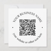 Ihr hochgeladener QR-Code Plus bearbeitbarer Circl Dankeskarte (Vorderseite)