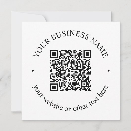 Ihr hochgeladener QR-Code Plus bearbeitbarer Circl Dankeskarte (Vorderseite)