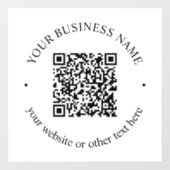 Ihr hochgeladener QR-Code Plus bearbeitbarer Circl Fensteraufkleber (Blatt)
