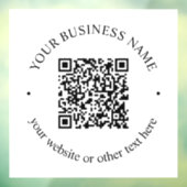 Ihr hochgeladener QR-Code Plus bearbeitbarer Circl Fensteraufkleber (Blatt 3)