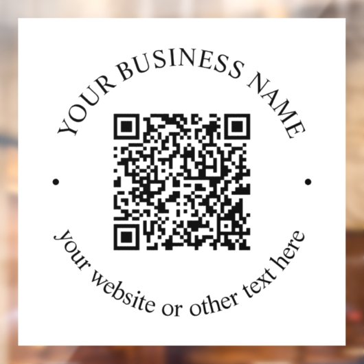 Ihr hochgeladener QR-Code Plus bearbeitbarer Circl Fensteraufkleber (Blatt 2)