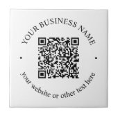 Ihr hochgeladener QR-Code Plus bearbeitbarer Circl Fliese (Vorderseite)