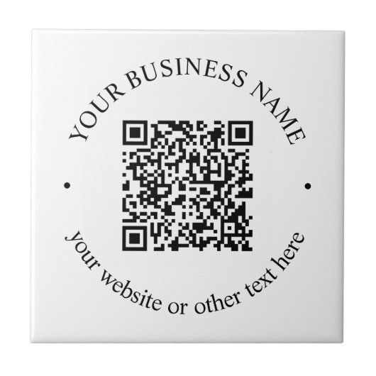 Ihr hochgeladener QR-Code Plus bearbeitbarer Circl Fliese (Vorderseite)