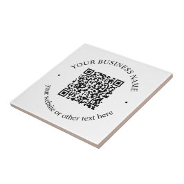 Ihr hochgeladener QR-Code Plus bearbeitbarer Circl Fliese