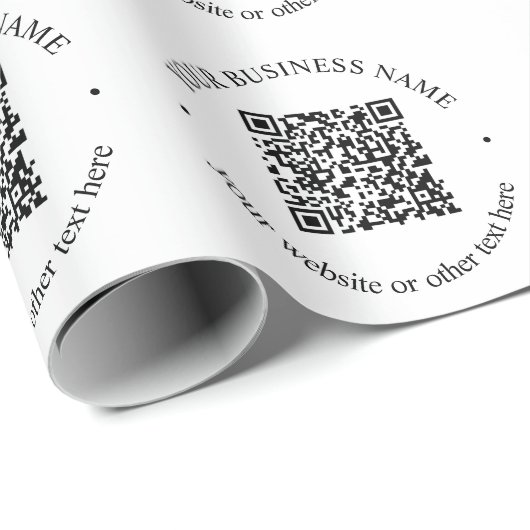 Ihr hochgeladener QR-Code Plus bearbeitbarer Circl Geschenkpapier (Rolleneckpunkt)