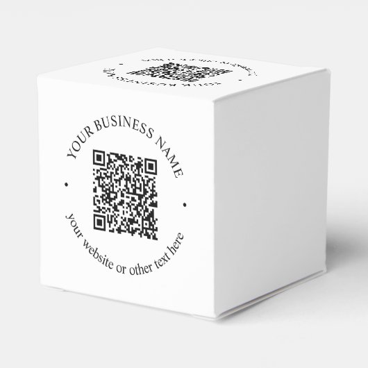 Ihr hochgeladener QR-Code Plus bearbeitbarer Circl Geschenkschachtel (Rückseite)