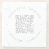 Ihr hochgeladener QR-Code Plus bearbeitbarer Circl Glasuntersetzer (Rückseite)