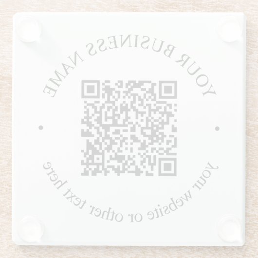 Ihr hochgeladener QR-Code Plus bearbeitbarer Circl Glasuntersetzer (Rückseite)