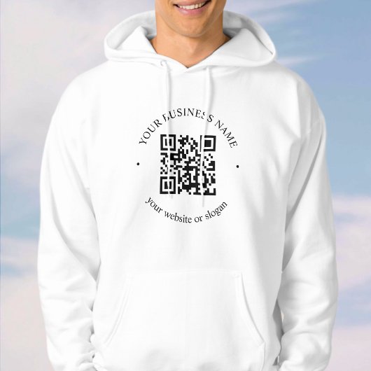 Ihr hochgeladener QR-Code Plus bearbeitbarer Circl Hoodie
