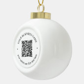 Ihr hochgeladener QR-Code Plus bearbeitbarer Circl Keramik Kugel-Ornament (Rechts)