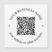Ihr hochgeladener QR-Code Plus bearbeitbarer Circl Magnetkarte (Vorderseite)