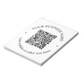 Ihr hochgeladener QR-Code Plus bearbeitbarer Circl Notizblock (Rotiert)