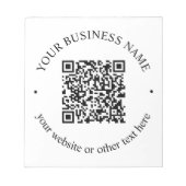 Ihr hochgeladener QR-Code Plus bearbeitbarer Circl Notizblock (Vorderseite)
