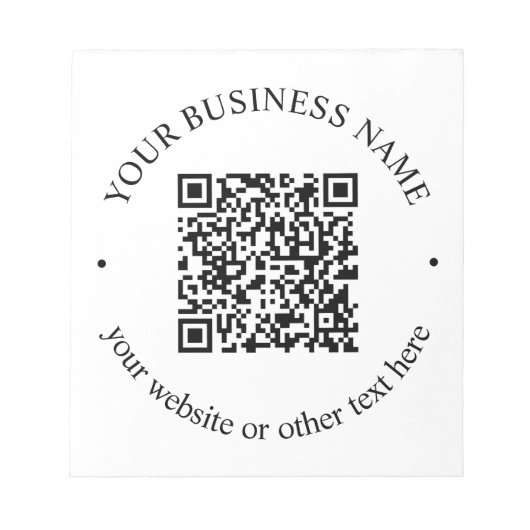 Ihr hochgeladener QR-Code Plus bearbeitbarer Circl Notizblock (Vorderseite)