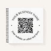 Ihr hochgeladener QR-Code Plus bearbeitbarer Circl Notizblock (Vorderseite)