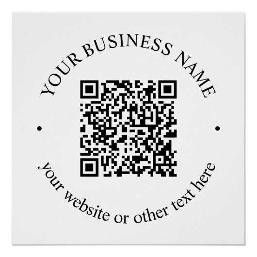 Ihr hochgeladener QR-Code Plus bearbeitbarer Circl Poster (Vorderseite)