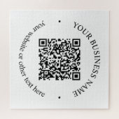 Ihr hochgeladener QR-Code Plus bearbeitbarer Circl Puzzle (Horizontal)