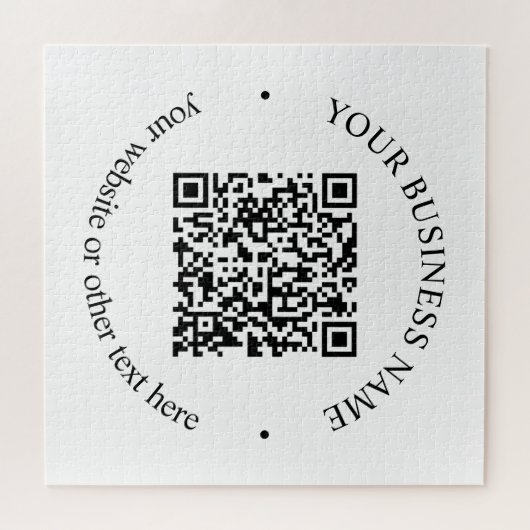Ihr hochgeladener QR-Code Plus bearbeitbarer Circl Puzzle (Horizontal)