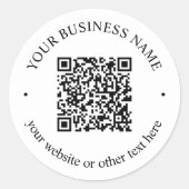 Ihr hochgeladener QR-Code Plus bearbeitbarer Circl Runder Aufkleber (Vorderseite)