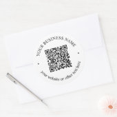 Ihr hochgeladener QR-Code Plus bearbeitbarer Circl Runder Aufkleber (Umschlag)