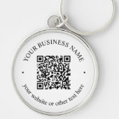 Ihr hochgeladener QR-Code Plus bearbeitbarer Circl Schlüsselanhänger (Vorne)