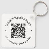 Ihr hochgeladener QR-Code Plus bearbeitbarer Circl Schlüsselanhänger (Rückseite)