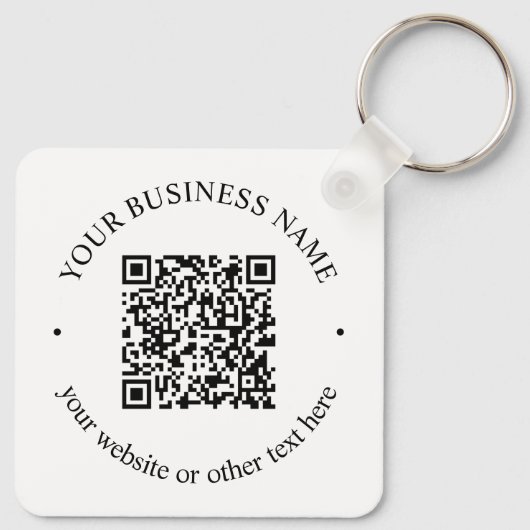 Ihr hochgeladener QR-Code Plus bearbeitbarer Circl Schlüsselanhänger (Rückseite)